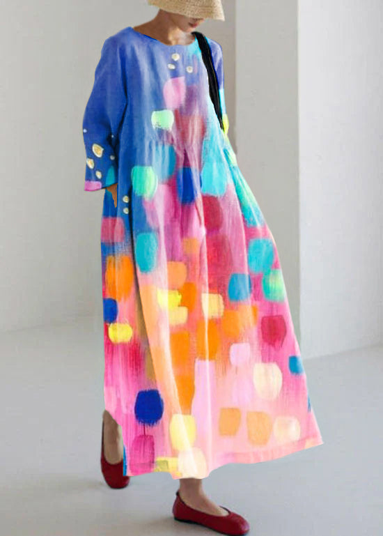 Aprikose-Sonnenblumen Baumwolle Kleider Taschen Patchwork Frühling