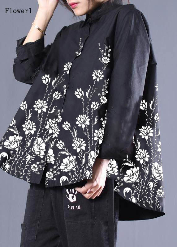 DIY Patchwork-Hemden Schwarze gepunktete Blusen