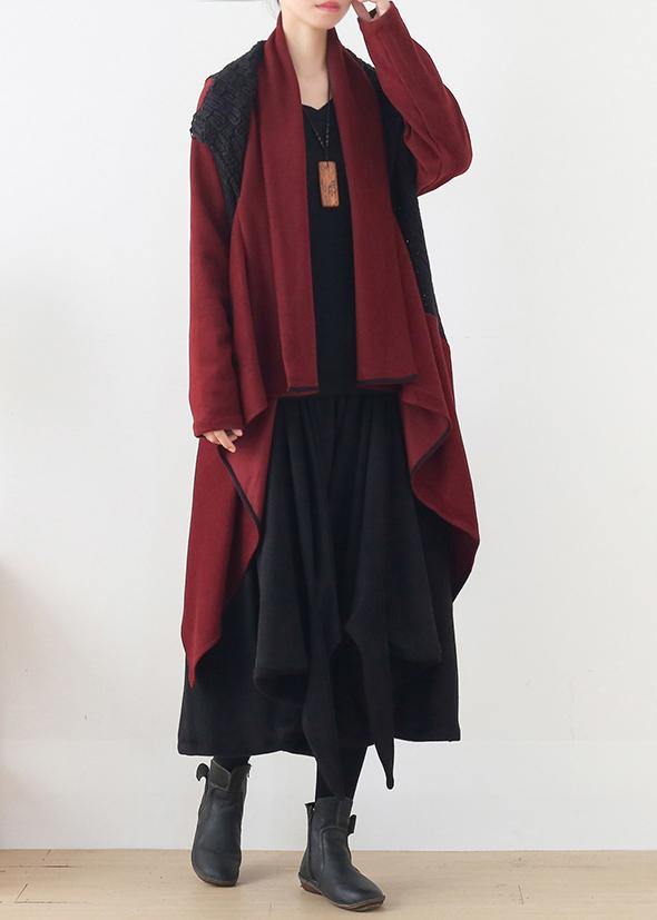 20 autumn and winter new style literary retro fan loose irregular windbreaker jacket - SooLinen