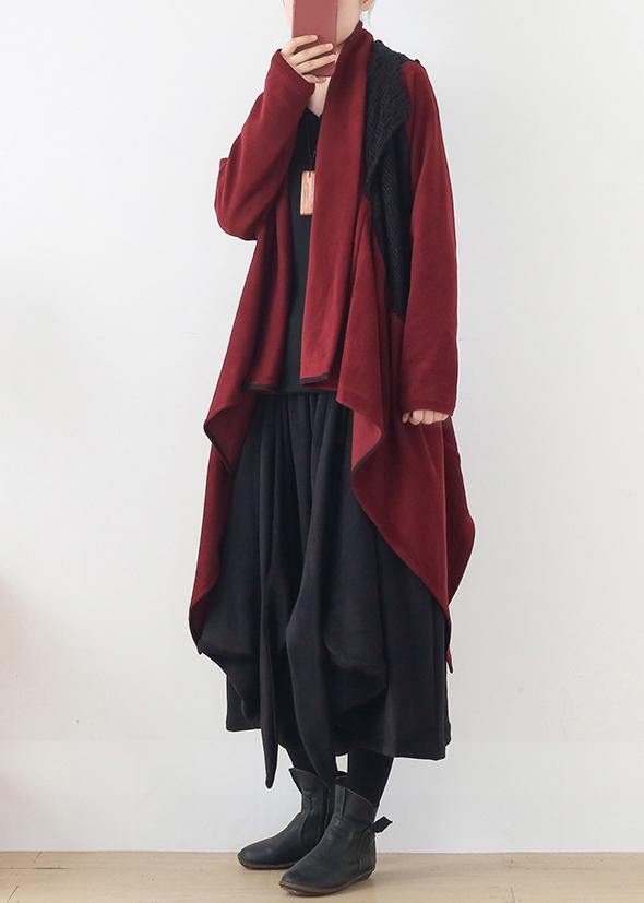 20 autumn and winter new style literary retro fan loose irregular windbreaker jacket - SooLinen