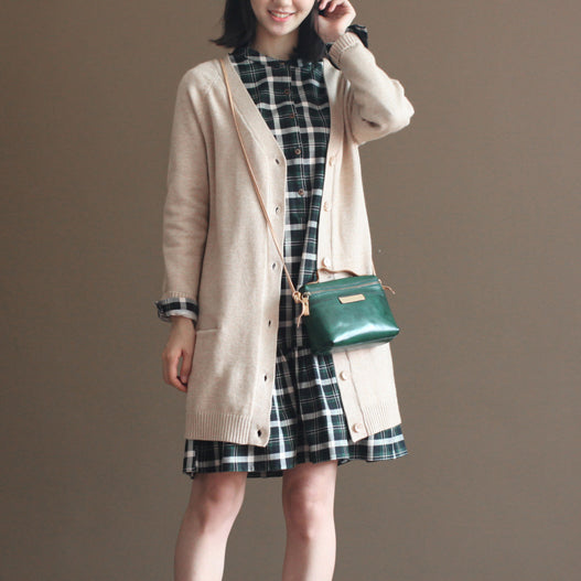 2024 Herbst Schokolade das Kaninchen Wollmischung Strickjacken Vintage Plus Size Pullover Mäntel