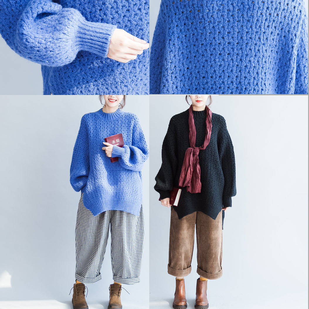 2024 herbst neue schwarz baumwolle pullover plus größe mode langarm stricken pullover