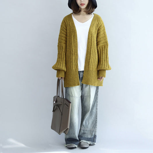 2024 Herbst dicke warme Pullover Strickjacken Plus Größe V-Ausschnitt Langarm stricken kurze Mäntel