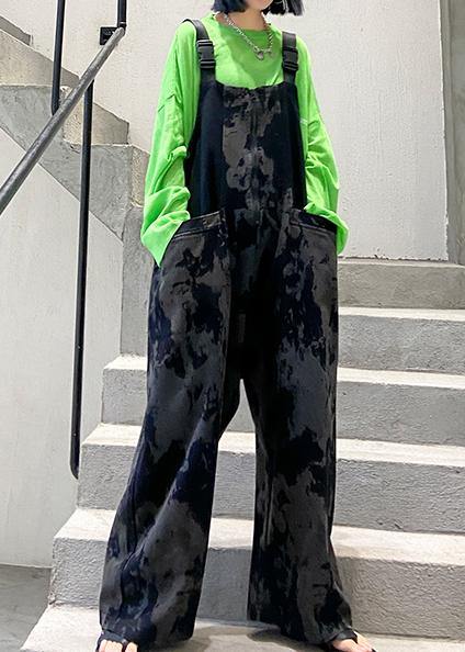 2021 popular overalls women's summer fashion large size loose straight tube Siamese pants - SooLinen