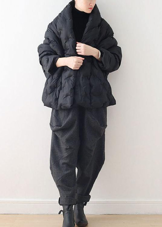 2021 women short loose large size down cotton concealed buckle thin cotton padded coat - SooLinen