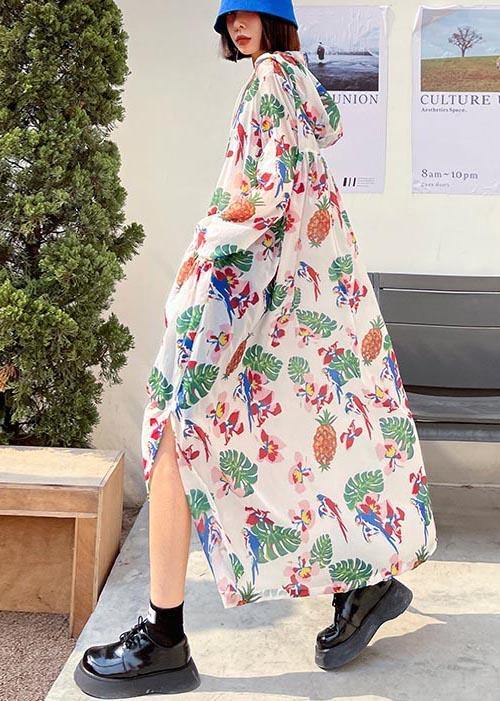 2021 New Summer Long Fashion Print Loose Sunscreen Clothing - SooLinen