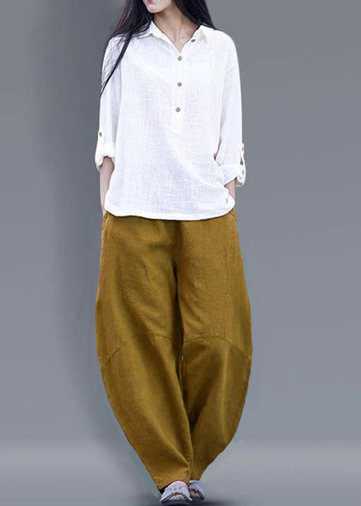 Schöne Haremshose Baumwolle Boho Work Outfits Rote lange Hose