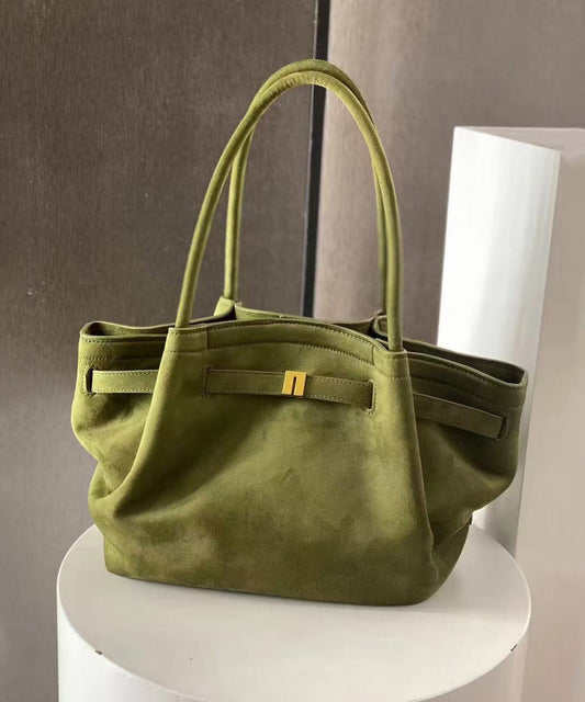2025 New Green Large Capacity Suede Shoulder Bag