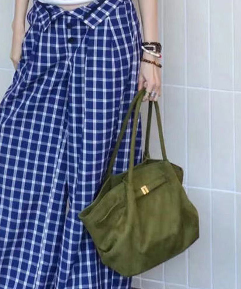 2025 New Green Large Capacity Suede Shoulder Bag