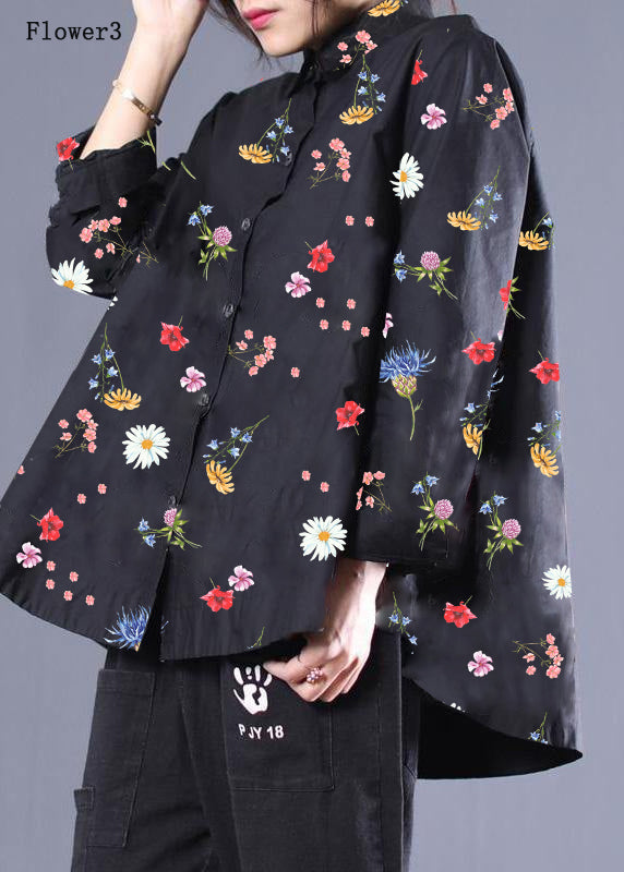 DIY Patchwork-Hemden Schwarze gepunktete Blusen