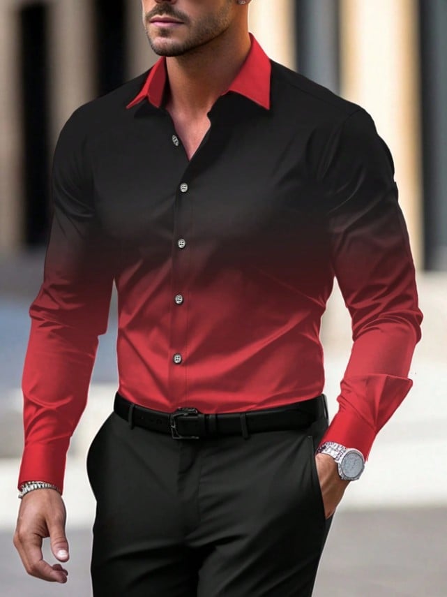 Men's Plaid Business Casual Shirt