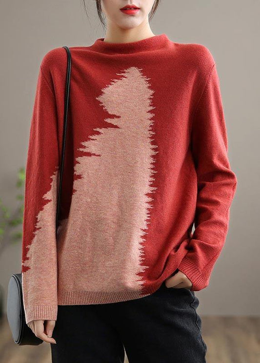 Aesthetic Blue Knitted Pullover O Neck Plus Size Knit Sweat Tops - SooLinen