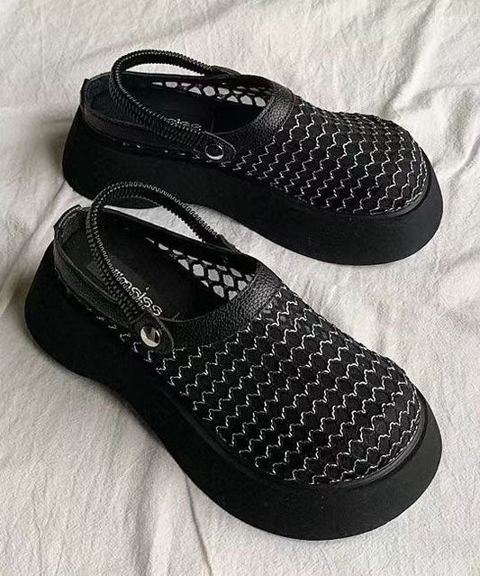 Aprikosensandalen Plattform Atmungsaktives Mesh Casual Splicing