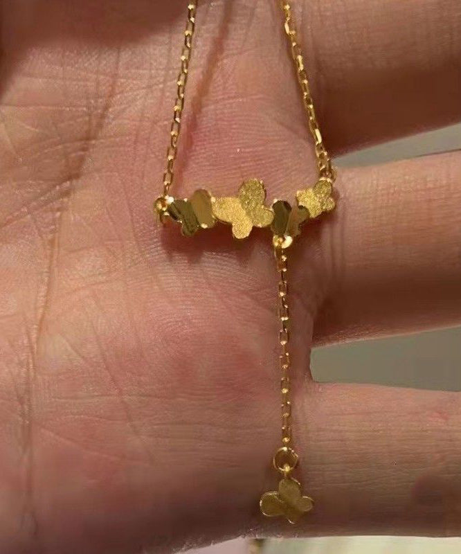 Art Gold – Halskette mit Schmetterlings-Quastenanhänger aus Sterlingsilber