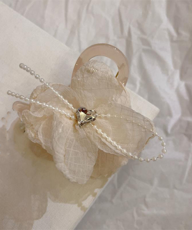 Horquilla floral de tul acrílico verde claro Art