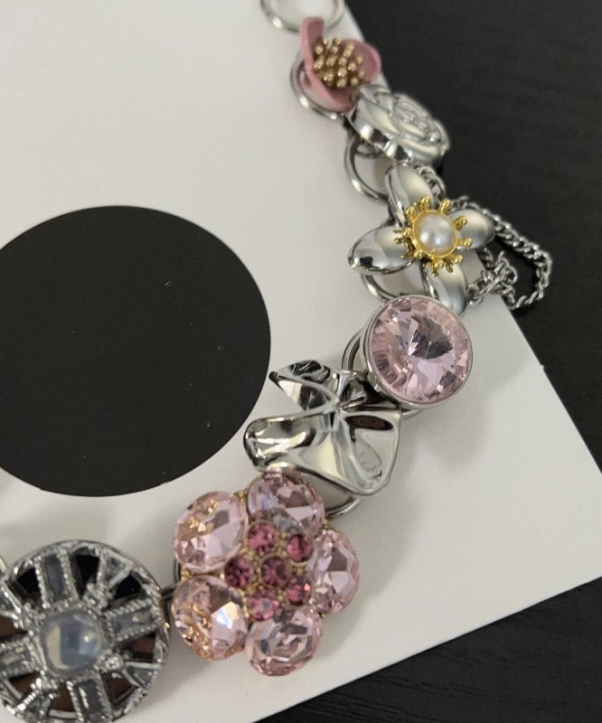 Art Rainbow Overgild Edelstahl Glaskristall Perlenkette