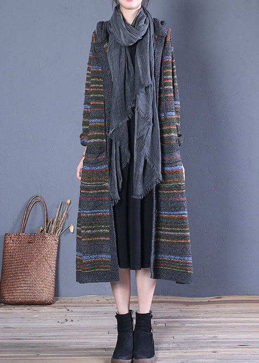 Schöne Kamel Kapuzentaschen Strick Cardigans Frühling