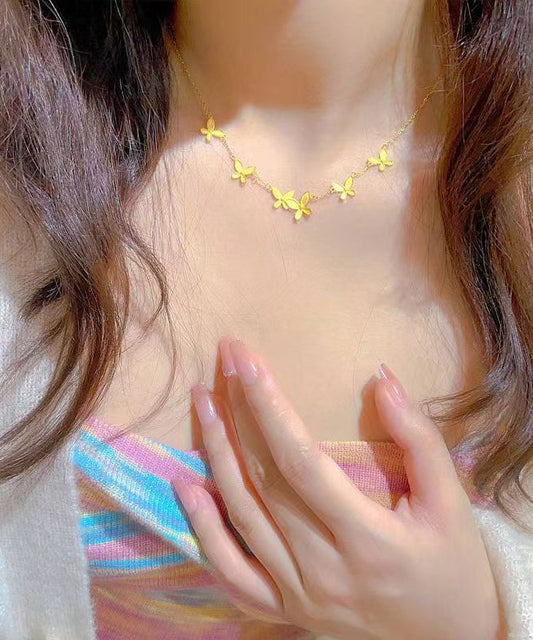 Wunderschöne vergoldete Halskette mit Blumenprinzessin aus Sterlingsilber