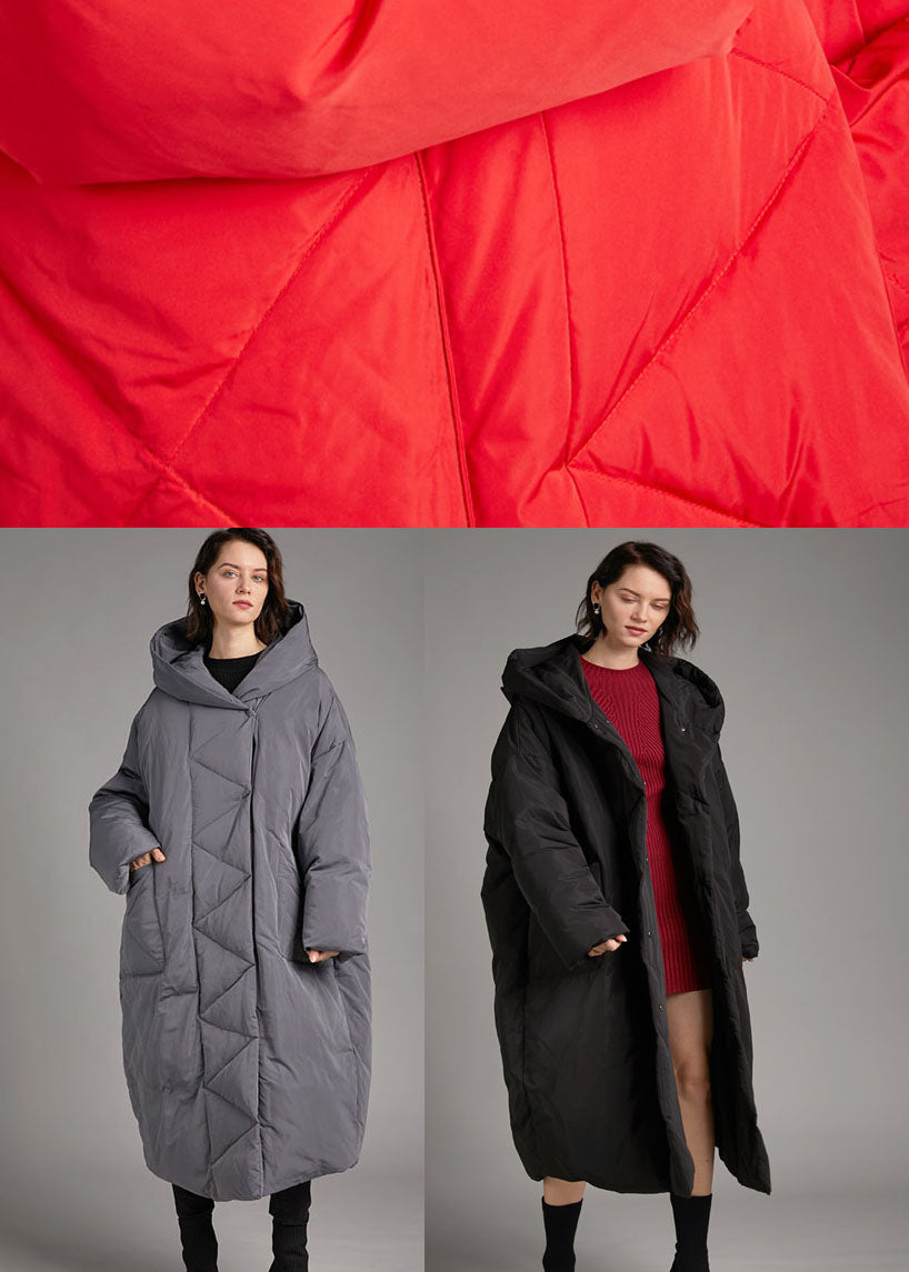 Schöne graue Casual Button Fashion Winter Duck Down Jacken