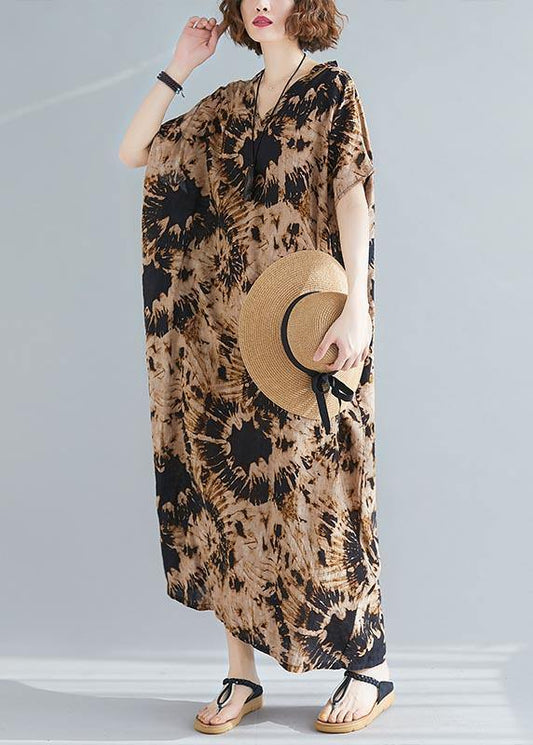 Beautiful V Neck Baggy Inspiration Print Shirts - SooLinen