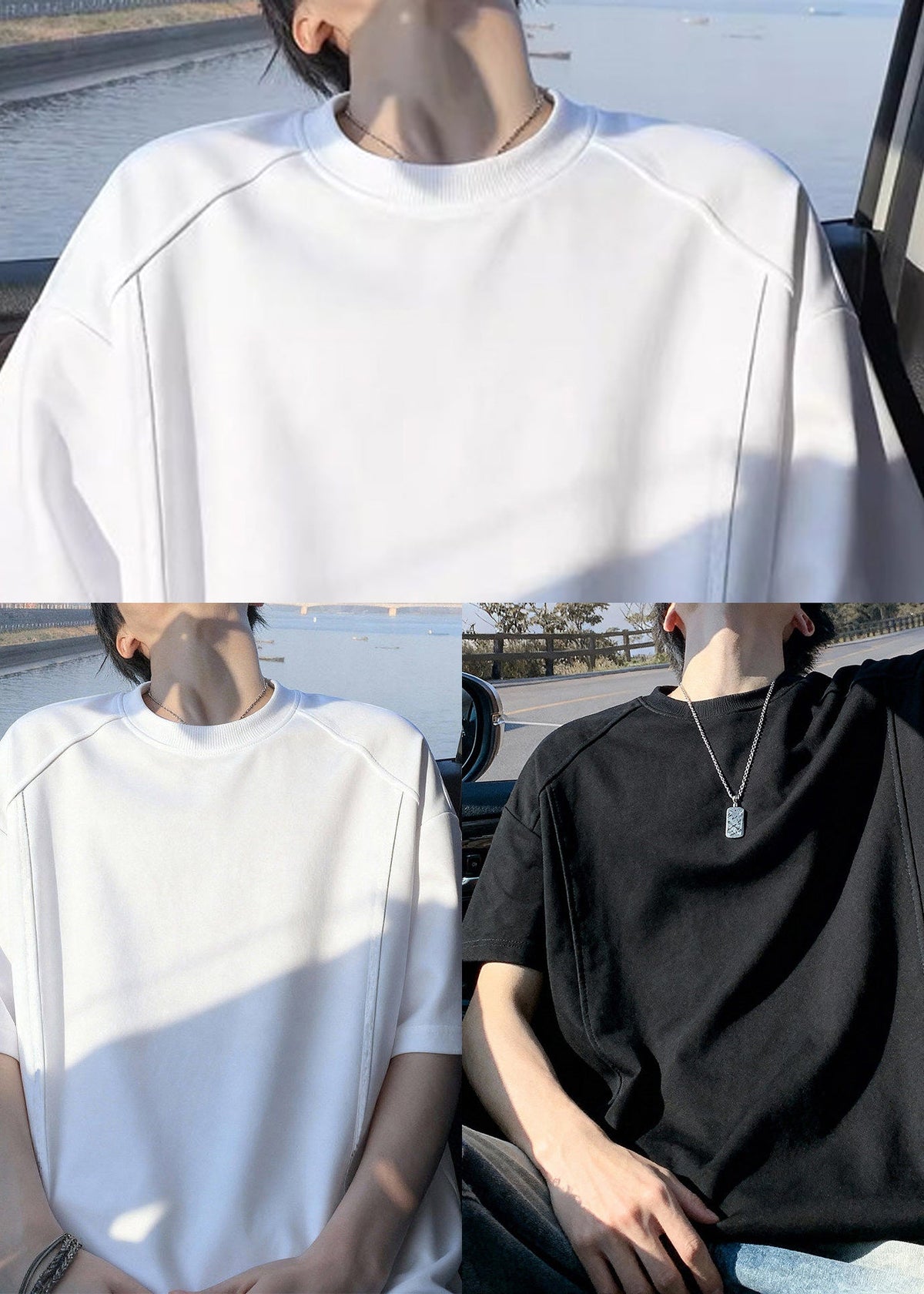 Black Cotton Graphic Tees Men Oversized Half Sleeve