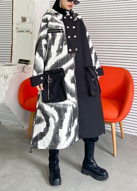 Bohemian Plus Size tunic coat Wardrobes hooded zippered fall coats - SooLinen