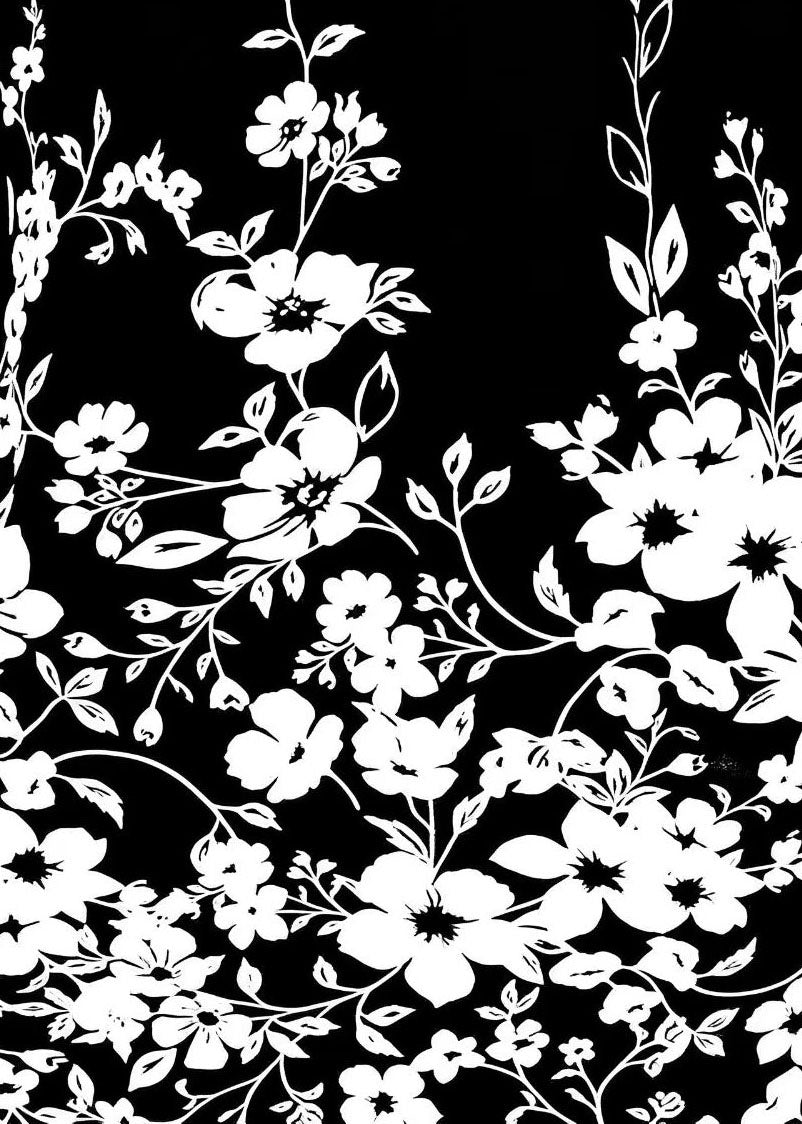 Bohemian Black Square Collar Print Cotton Dress Summer