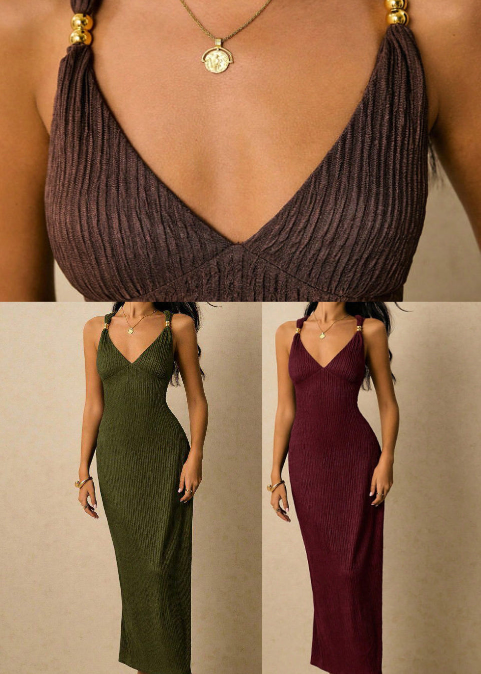 Bohemian Dull Green Backless Cross Strap Cotton Party Dress Summer