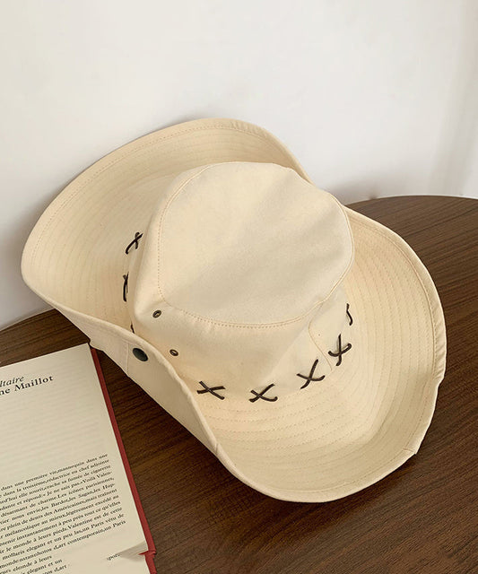 Bohemian Khaki Patchwork Vacation Cowboy Hat
