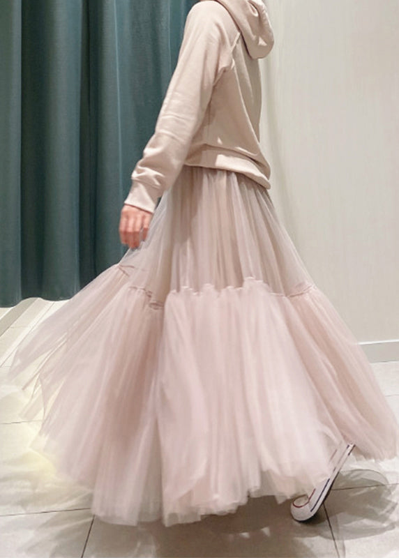 Bohemian Rosa Patchwork Tüll Röcke Frühling