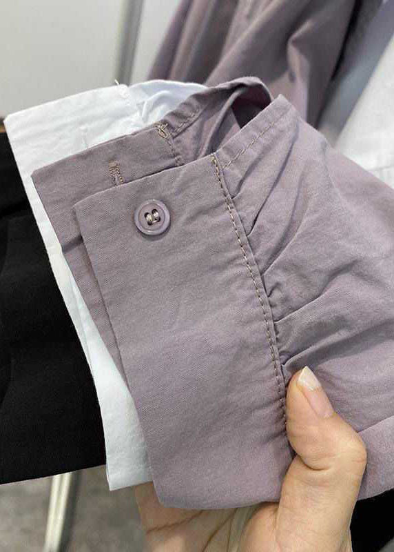 Böhmisches rotes Peter-Pan-Kragen-Knopf-asymmetrisches Design Herbst Langarm-Top