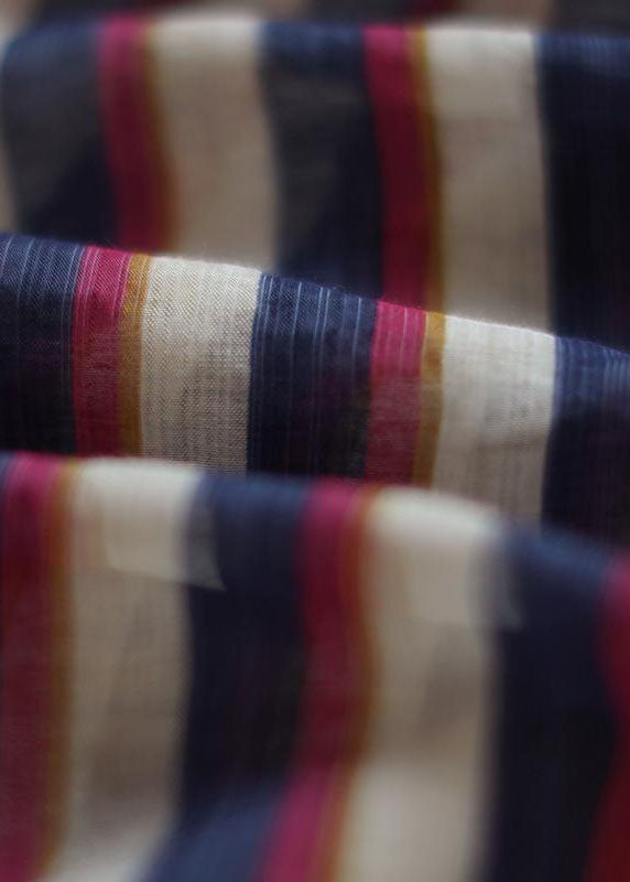 Böhmisches gestreiftes Herbstoberteil mit asymmetrischem O-Ausschnitt