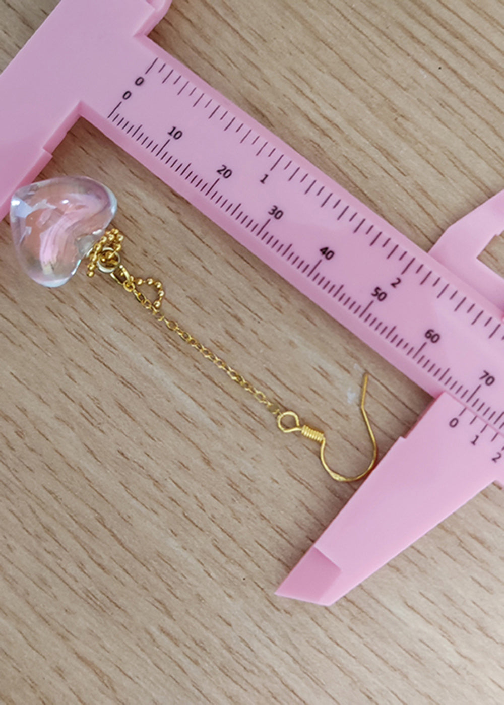 Pendientes colgantes de cristal con forma de corazón y diseño asimétrico bohemio