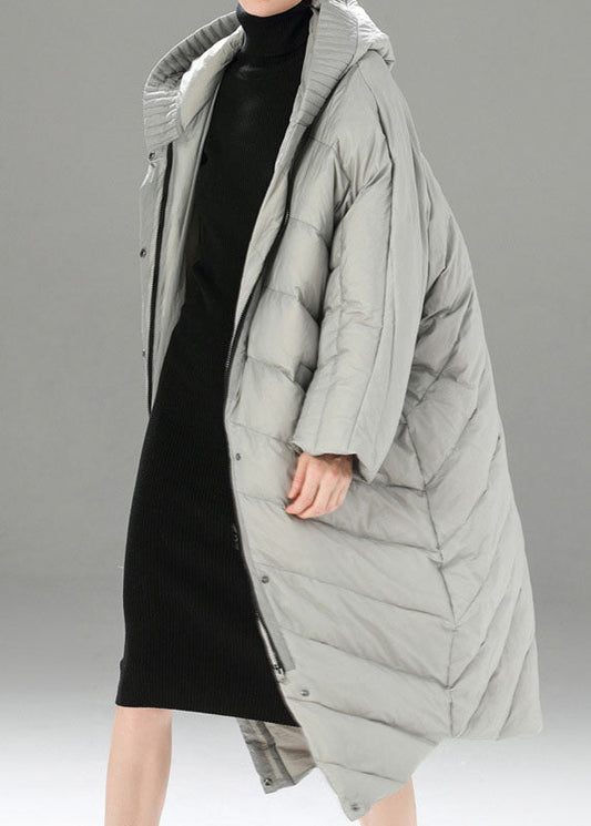 Boho Karamell Reißverschlusstaschen Lässige Winter-Daunenjacke