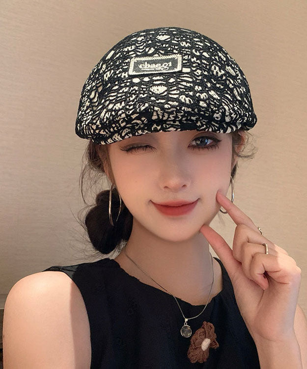 Boutique Black Print Versatile Breton Hat