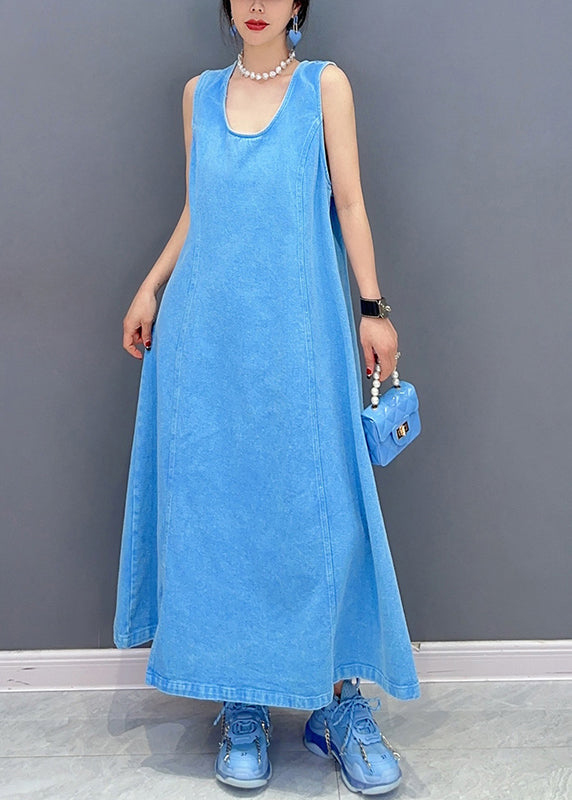 Boutique Blue Oversized Denim Two Piece Set Fall