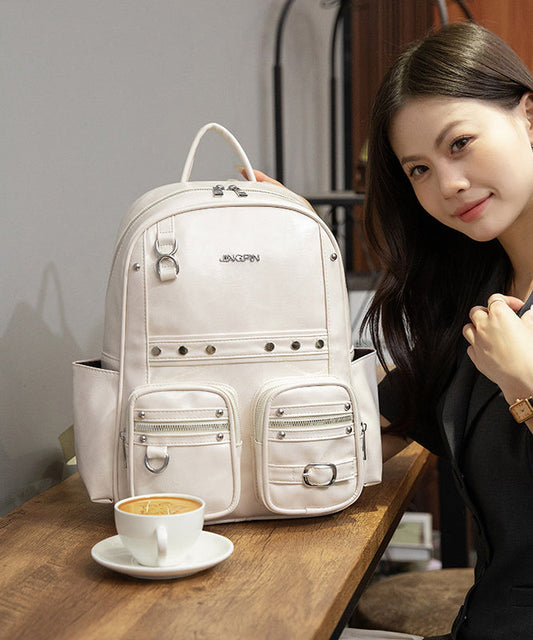 Boutique brauner Rucksack aus Kunstleder mit großem Fassungsvermögen