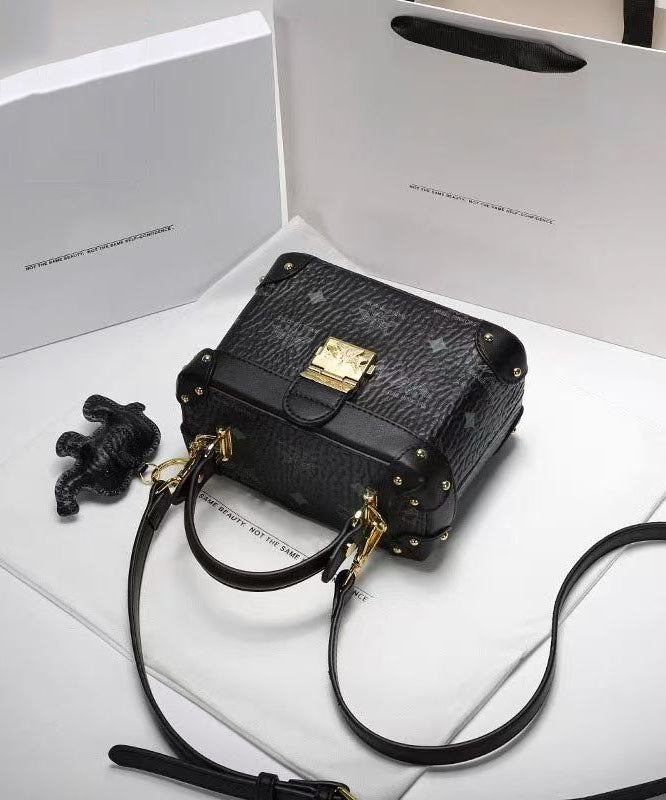 Boutique Mini-Tasche aus robustem, braun-weißem Kalbsleder