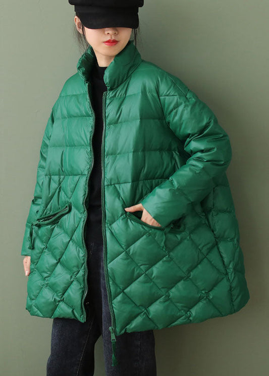 Boutique Chocolate Lockerer Winter-Daunenmantel mit Reißverschlusstaschen