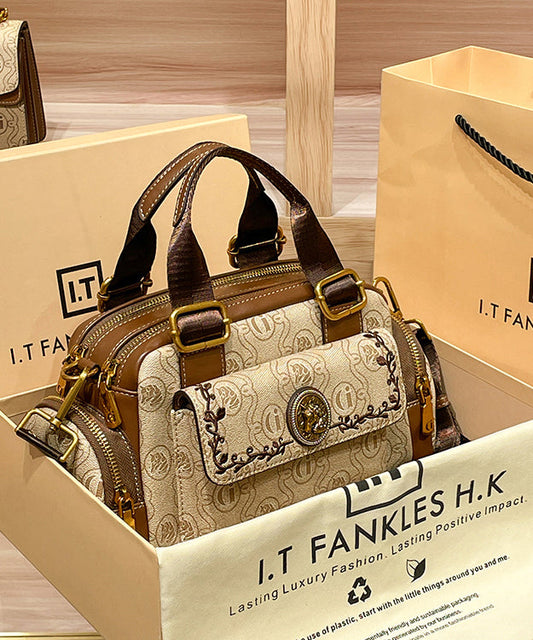 Bolso tote Boutique de piel de becerro verde sólida y duradera