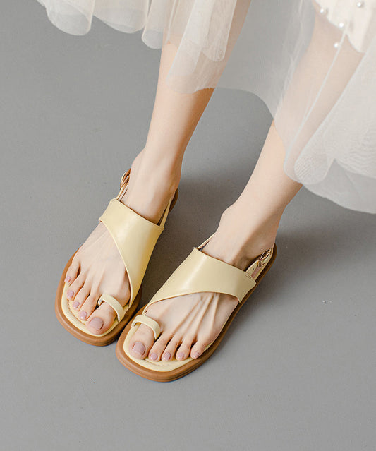 Boutique Splicing Sandalen Grün Echtleder Peep Toe