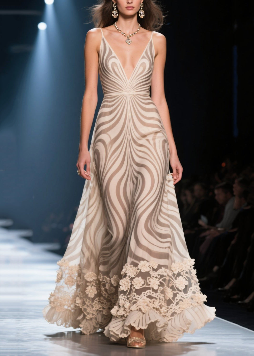 Boutique Zebra Pattern Flower Decorated Chiffon Party Dresses Summer