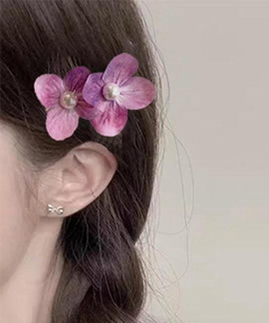 Kurze mintgrüne Legierung Perlen Phalaenopsis Blüten A Paar Haarnadeln