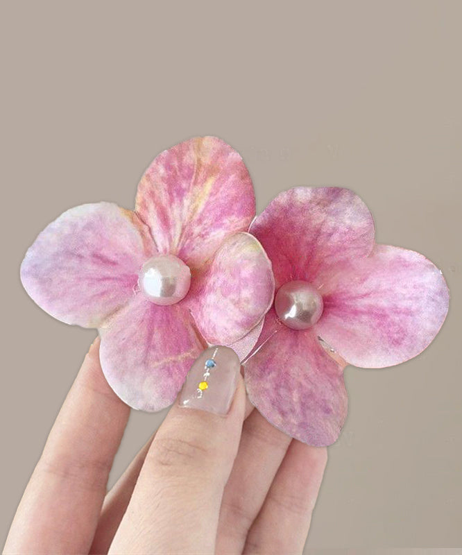 Brief Mint Green Alloy Pearl Phalaenopsis Floral A Pair Hairpin