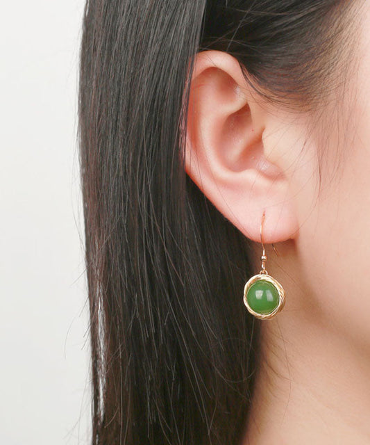 Kurze weiße 14K Gold Perlen Tropfen Ohrringe