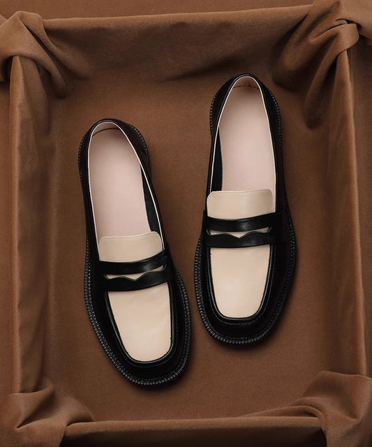 Braune, robuste Loafer aus Rindsleder mit elegantem Zierstreifen