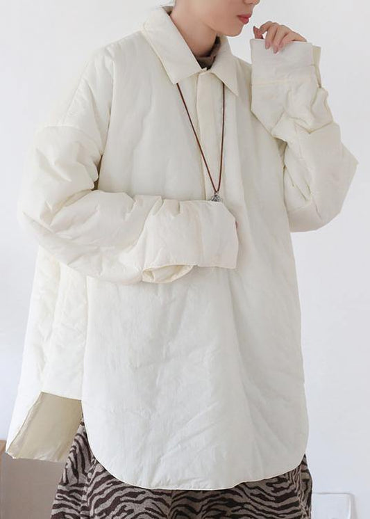 Casual whitewinter coatsplus size clothing winter jacket winter short overcoat - SooLinen