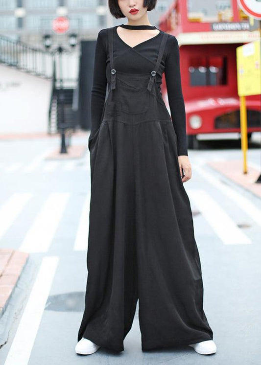 Casual women summer new blended wide leg pants plus size carpenter pants - SooLinen