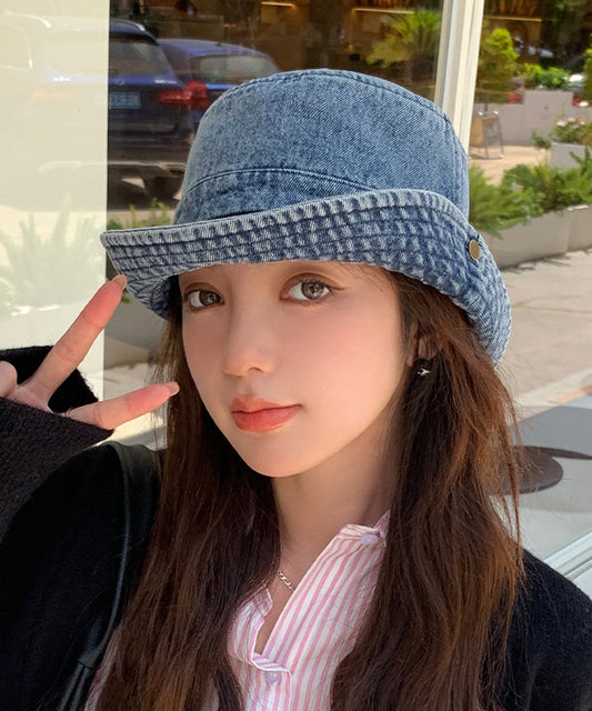 Chic Light Blue Versatile Denim Cowboy Hat