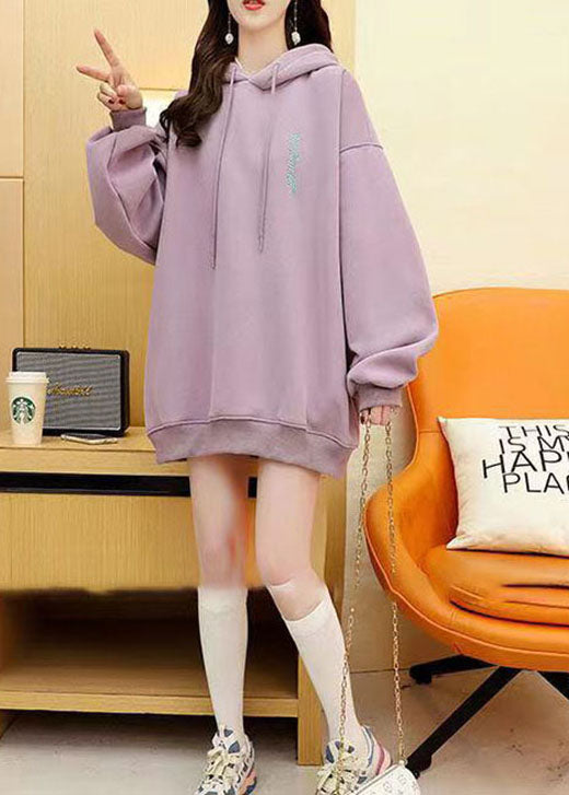 Chic Orange Mit Kapuze Grafik Warm Fleece Sweatshirts Trainingsanzüge Winter